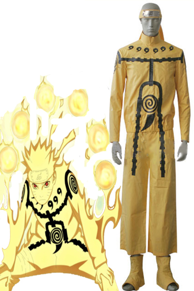 Naruto Uzumaki Naruto Nine Tails Chakra Mode Cosplay Costume